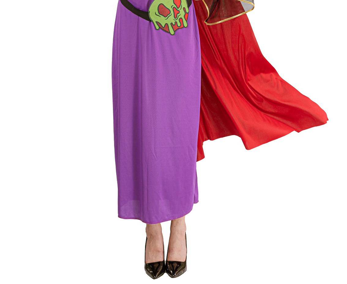 Role play-set for adult Evil Queen (crown, dress with collar and cape, bag, hood), size S EOL